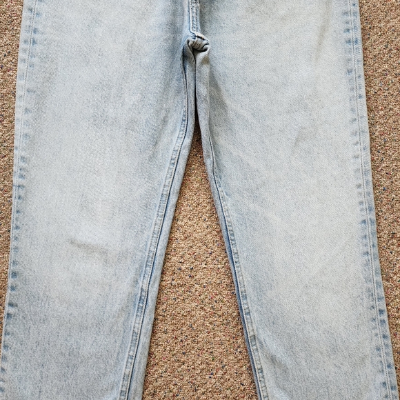 Zara High Rise Cropped Straight Leg Jeans Sz 4 Light Wash Frayed Button Fly - Picture 5 of 10